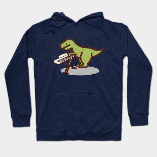 Cute Trex playing a keyboard piano Hoodie